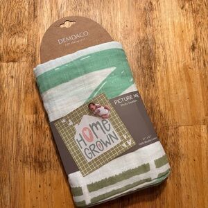 NWT Home Grown Baby Swaddle Photo Blanket Unisex Muslin 47”x47” from DEMDACO